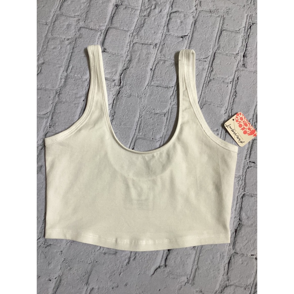 Free People FP Movement Free Throw Crop Tank White OB1126611 Small NWT